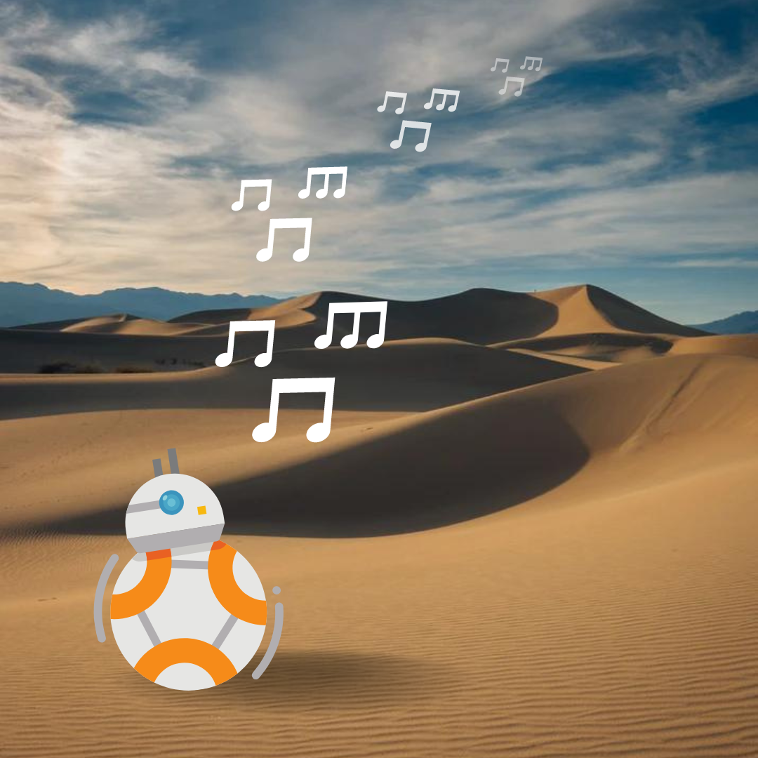 BB-8 aavikolla